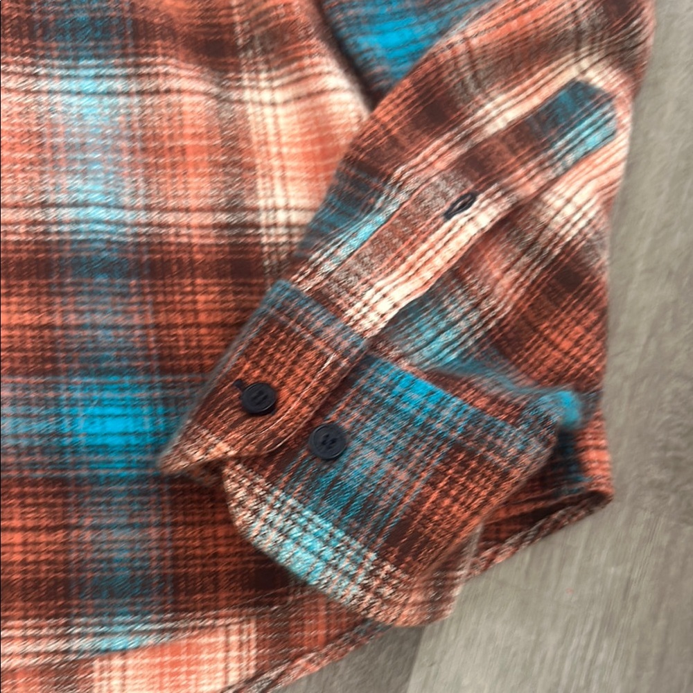 John Lennon flannel Casual Button Down Shirt with Classic Plaid Design - Picture 5 of 7